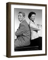 ADAM'S RIB, 1949 directed by GEORGE CUKOR with Spencer Tracy and Katharine Hepburn (b/w photo)-null-Framed Photo