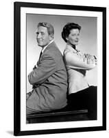 ADAM'S RIB, 1949 directed by GEORGE CUKOR with Spencer Tracy and Katharine Hepburn (b/w photo)-null-Framed Photo
