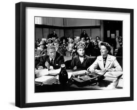 ADAM'S RIB, 1949 directed by GEORGE CUKOR with Spencer Tracy, Judy Holliday and Katharine Hepburn (-null-Framed Photo