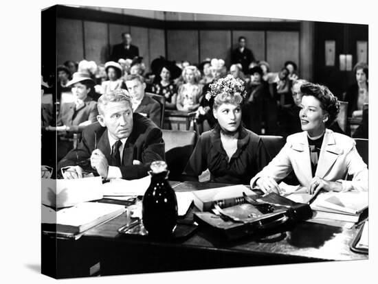 Adam's Rib, Spencer Tracy, David Wayne, Judy Holliday, Katharine Hepburn, 1949-null-Stretched Canvas