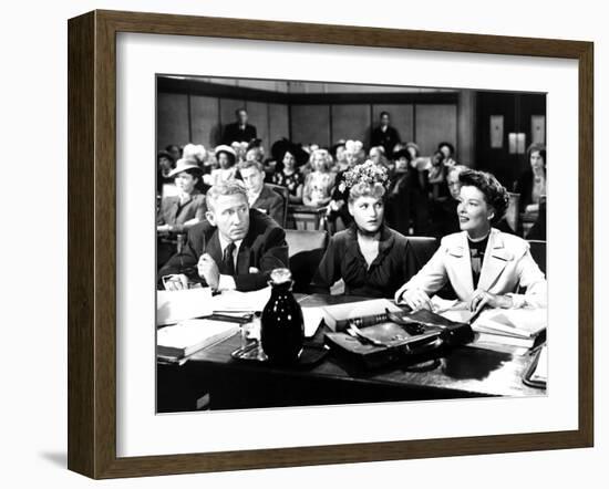 Adam's Rib, Spencer Tracy, David Wayne, Judy Holliday, Katharine Hepburn, 1949-null-Framed Photo