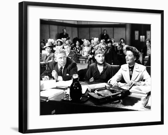 Adam's Rib, Spencer Tracy, David Wayne, Judy Holliday, Katharine Hepburn, 1949-null-Framed Photo