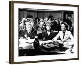 Adam's Rib, Spencer Tracy, David Wayne, Judy Holliday, Katharine Hepburn, 1949-null-Framed Photo