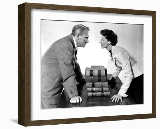 Adam's Rib, Spencer Tracy, Katharine Hepburn, 1949-null-Framed Photo