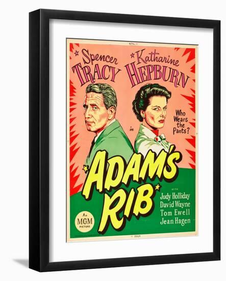 Adam's Rib, Spencer Tracy, Katharine Hepburn, 1949-null-Framed Art Print