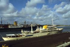 View of Large Yacht near Shore-Adam Scull-Laminated Photographic Print