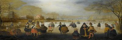 Winter Landscape with Skaters on Vijverberg in the Hague-Adam Van Breen-Stretched Canvas