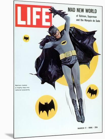 Adam West as Superhero Batman, March 11, 1966-Yale Joel-Mounted Photographic Print