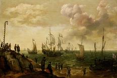 Victory of the Dutch over the Spanish Fleet at Gibraltar-Adam Willaerts-Framed Art Print