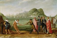 Naval battle near Gibraltar on 25th April 1607, 1639-Adam Willaerts-Giclee Print