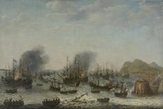 Men-Of-War Sailing Out of an Estuary with Figures in the Forground-Adam Willaerts-Giclee Print