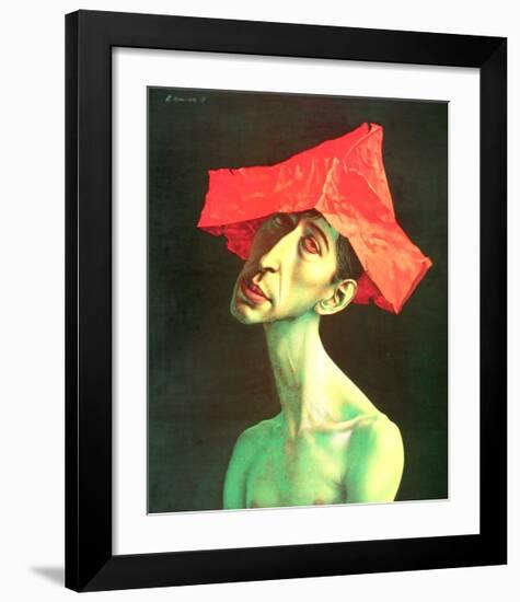 Adam with a Red Hat-Rudolf Hausner-Framed Art Print