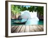 Adaman Sea and Wooden Boat in Thailand-Iakov Kalinin-Framed Photographic Print