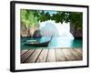 Adaman Sea and Wooden Boat in Thailand-Iakov Kalinin-Framed Photographic Print