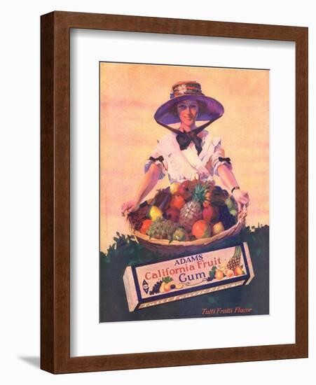 Adams California Fruit Gum, Chewing Gum Sweets Fruit Harvest, USA, 1910-null-Framed Giclee Print