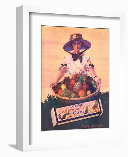 Adams California Fruit Gum, Chewing Gum Sweets Fruit Harvest, USA, 1910-null-Framed Giclee Print