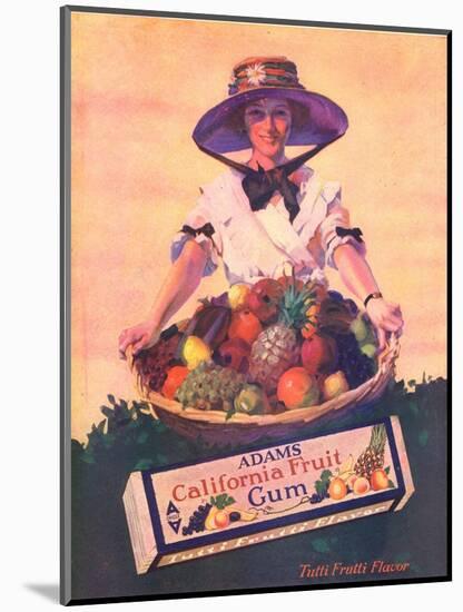 Adams California Fruit Gum, Chewing Gum Sweets Fruit Harvest, USA, 1910-null-Mounted Giclee Print