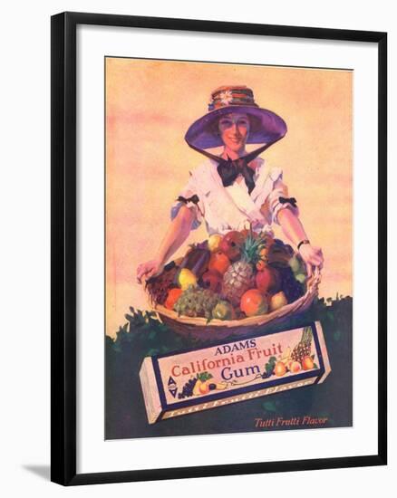 Adams California Fruit Gum, Chewing Gum Sweets Fruit Harvest, USA, 1910-null-Framed Giclee Print