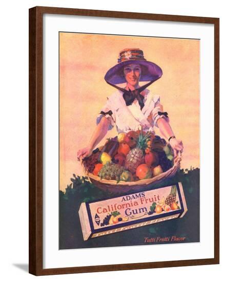 Adams California Fruit Gum, Chewing Gum Sweets Fruit Harvest, USA, 1910--Framed Giclee Print
