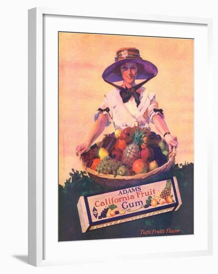 Adams California Fruit Gum, Chewing Gum Sweets Fruit Harvest, USA, 1910-null-Framed Giclee Print