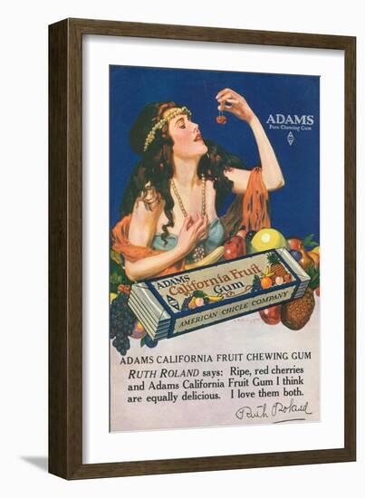 Adams California Fruit Gum, Chewing Gum Sweets, USA, 1910-null-Framed Giclee Print