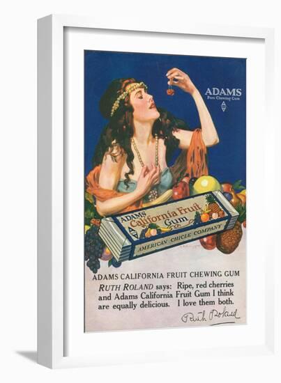 Adams California Fruit Gum, Chewing Gum Sweets, USA, 1910-null-Framed Giclee Print