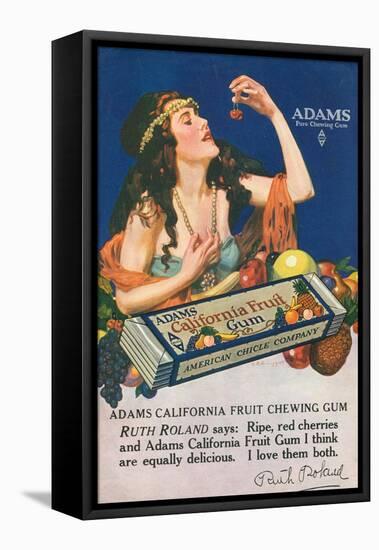 Adams California Fruit Gum, Chewing Gum Sweets, USA, 1910-null-Framed Stretched Canvas