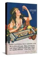 Adams California Fruit Gum, Chewing Gum Sweets, USA, 1910-null-Stretched Canvas