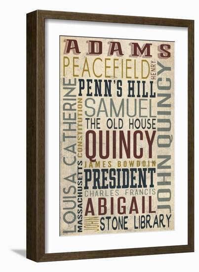 Adams, Massachusetts-Lantern Press-Framed Art Print