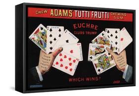 Adams' Tutti Frutti Chewing Gum Trade Card-null-Framed Stretched Canvas