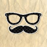 Hipster Symbol-adamson-Stretched Canvas