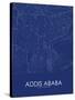 Addis Ababa, Ethiopia Blue Map-null-Stretched Canvas