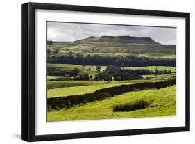 Addlebrough from Askrigg in Wensleydale, Yorkshire Dales, North Yorkshire, Yorkshire, England, UK-Mark Sunderland-Framed Photographic Print