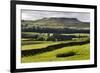 Addlebrough from Askrigg in Wensleydale, Yorkshire Dales, North Yorkshire, Yorkshire, England, UK-Mark Sunderland-Framed Photographic Print