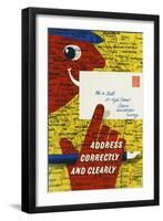 Address Correctly and Clearly-Manfred Reiss-Framed Art Print