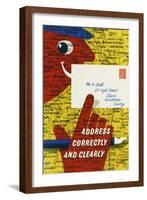 Address Correctly and Clearly-Manfred Reiss-Framed Art Print