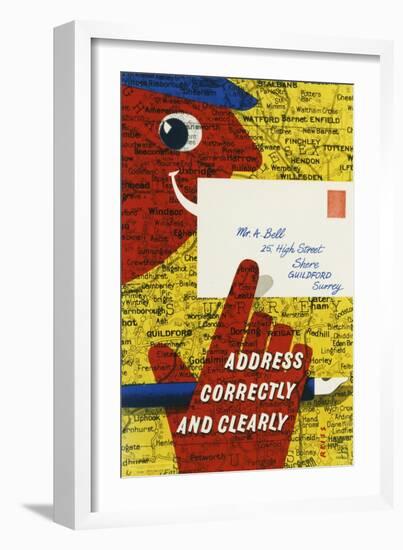 Address Correctly and Clearly-Manfred Reiss-Framed Art Print