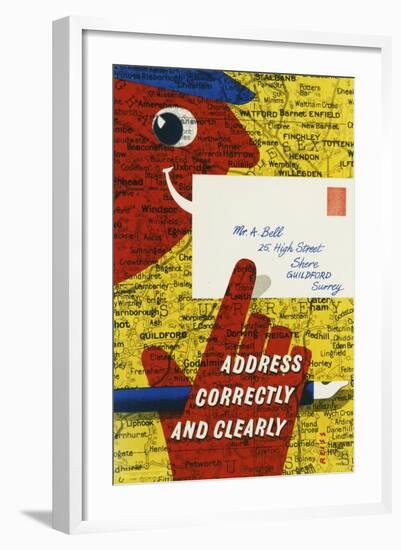 Address Correctly and Clearly-Manfred Reiss-Framed Art Print