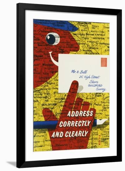 Address Correctly and Clearly-Manfred Reiss-Framed Art Print