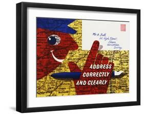 Address Correctly and Clearly-Manfred Reiss-Framed Art Print