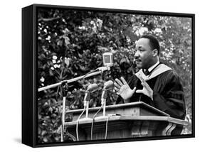 Addressing Tuskegee Graduates-Horace Cort-Framed Stretched Canvas