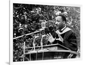 Addressing Tuskegee Graduates-Horace Cort-Framed Photographic Print