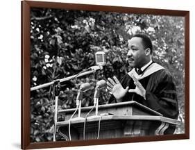 Addressing Tuskegee Graduates-Horace Cort-Framed Photographic Print