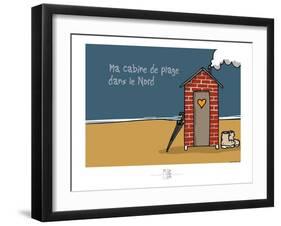 Adé l'chicon - Cabine de plage dans le nord-Sylvain Bichicchi-Framed Art Print