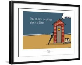 Adé l'chicon - Cabine de plage dans le nord-Sylvain Bichicchi-Framed Art Print