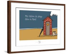 Adé l'chicon - Cabine de plage dans le nord-Sylvain Bichicchi-Framed Art Print