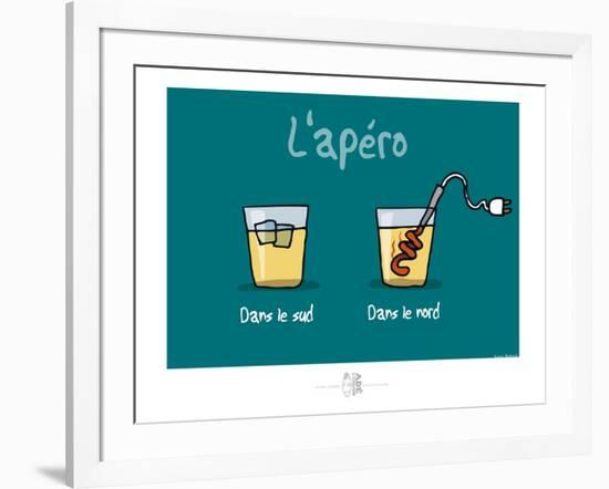 Adé l'chicon - L'apéri Ch'ti-Sylvain Bichicchi-Framed Art Print