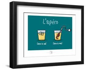 Adé l'chicon - L'apéri Ch'ti-Sylvain Bichicchi-Framed Art Print