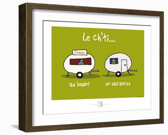 Adé l'chicon - Le Ch'ti au travail et en vacances-Sylvain Bichicchi-Framed Art Print