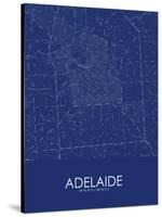 Adelaide, Australia Blue Map-null-Stretched Canvas